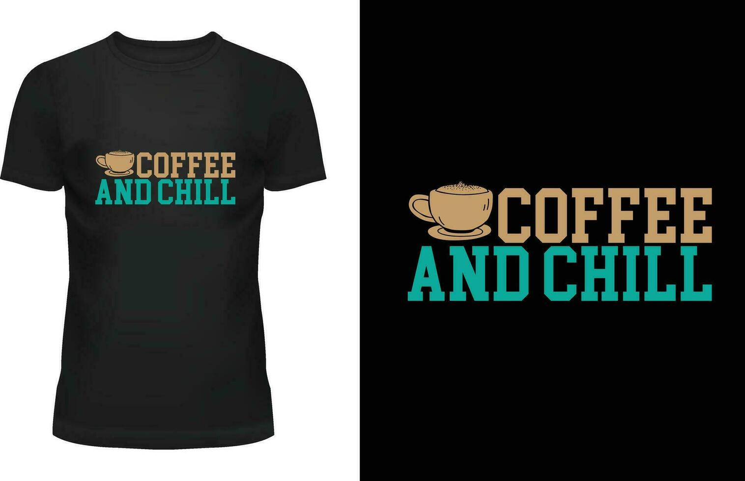 conception de t-shirt de café vecteur