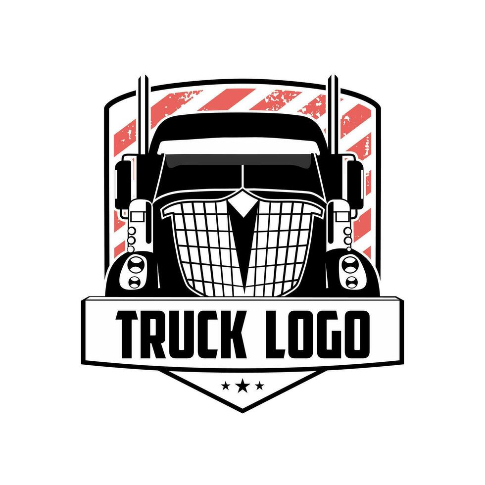 un camion logo inspiration conception avec une blanc Contexte. vecteur