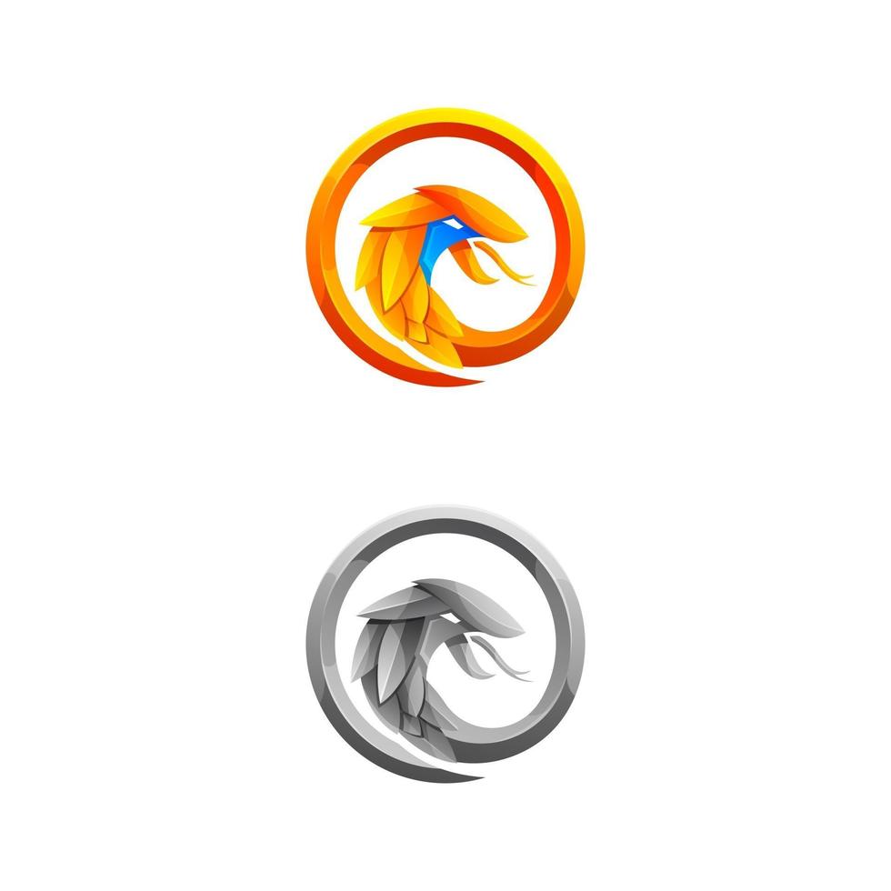 création de logo de serpent roi cobra coloré vecteur
