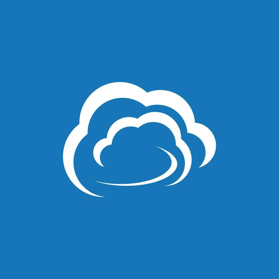 nuage techno logo vecteur modèle