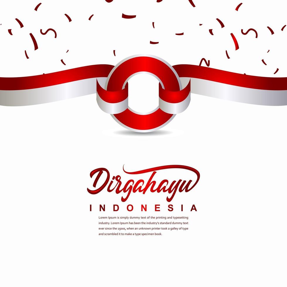 indonésie, fête de l'indépendance, célébration, conception créative, illustration, vecteur, modèle vecteur