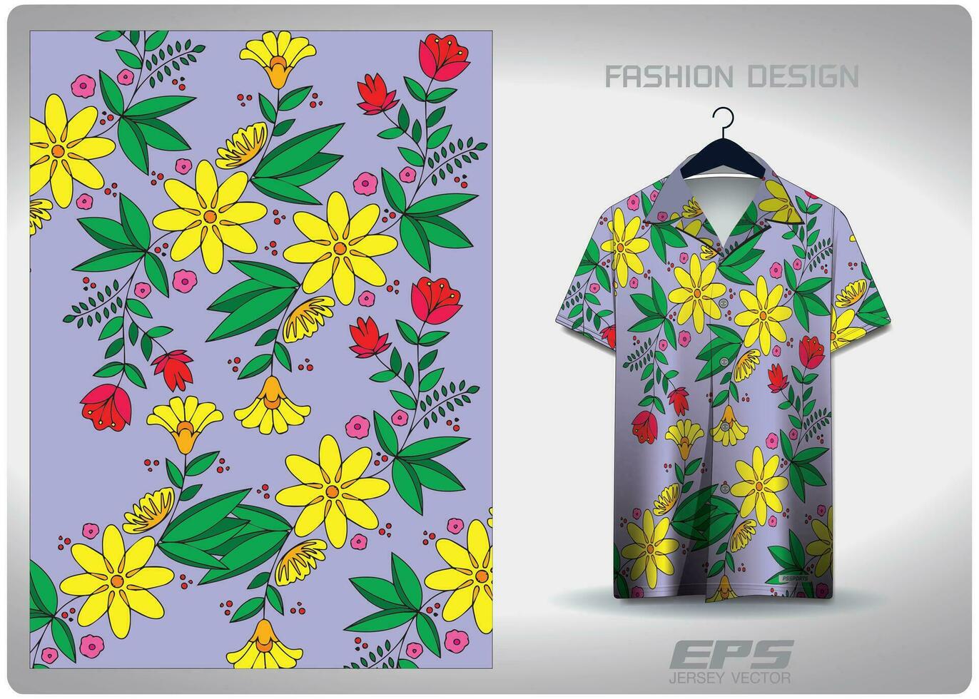 vecteur hawaïen chemise Contexte image.jaune léche-botte fleur modèle conception, illustration, textile Contexte pour hawaïen chemise, maillot hawaïen chemise