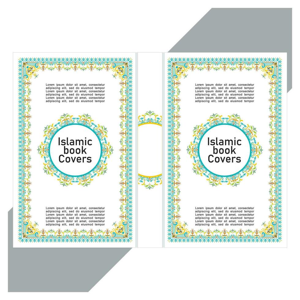 ancien islamique couverture, brochure conception. vecteur décoratif Cadre. élégant élément pour conception modèle, endroit pour texte. floral frontière.