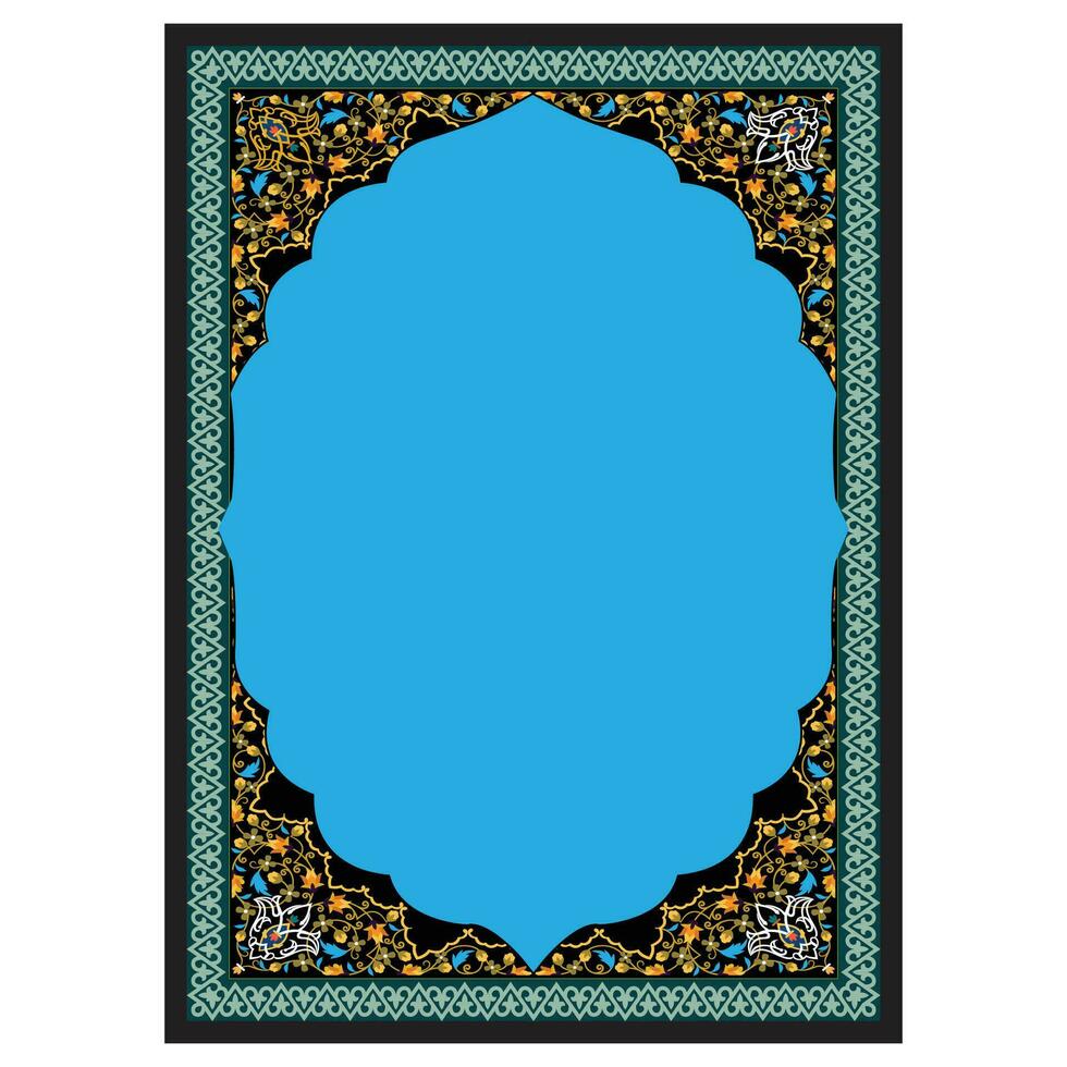 printarabe islamique style livre couverture conception avec arabe modèle frontière vecteur