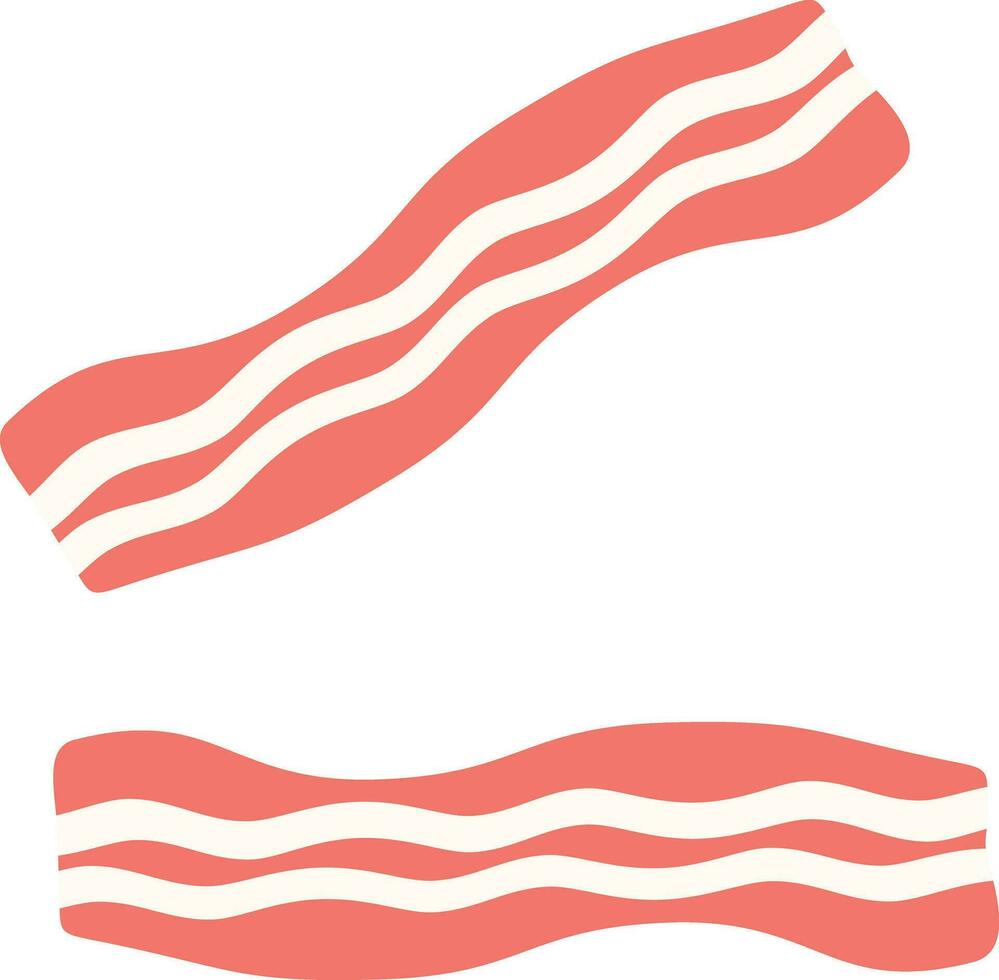 Bacon icône. plat style. vecteur