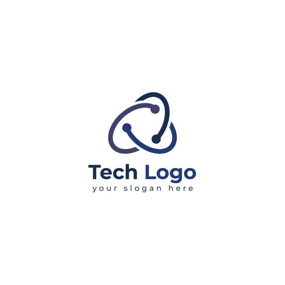 La technologie logo modèle vecteur illustration graphique géométrique technologie logo