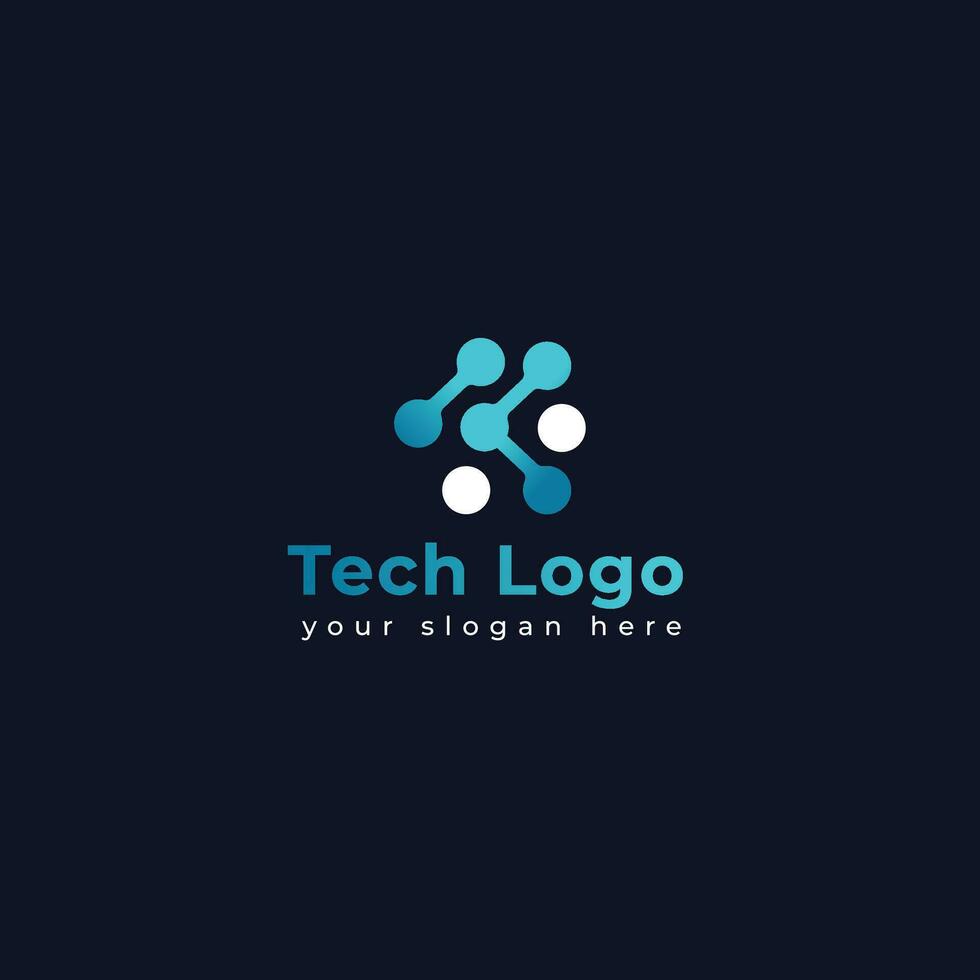 La technologie logo modèle vecteur illustration graphique géométrique technologie logo