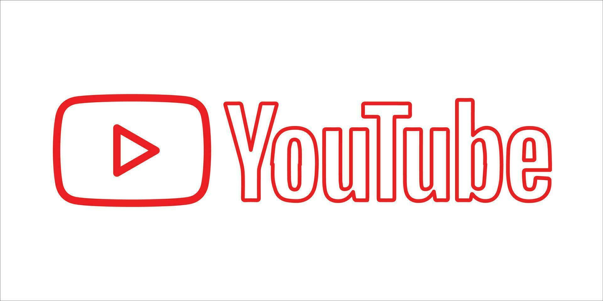 jouer bouton Youtube, Youtube vidéo icône, logo symbole rouge bannière, social médias signe, mobile application, la toile vidéo vecteur