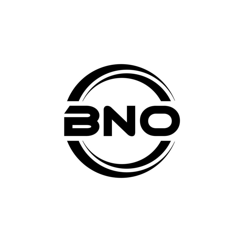 création de logo de lettre bno en illustration. logo vectoriel, dessins de calligraphie pour logo, affiche, invitation, etc. vecteur