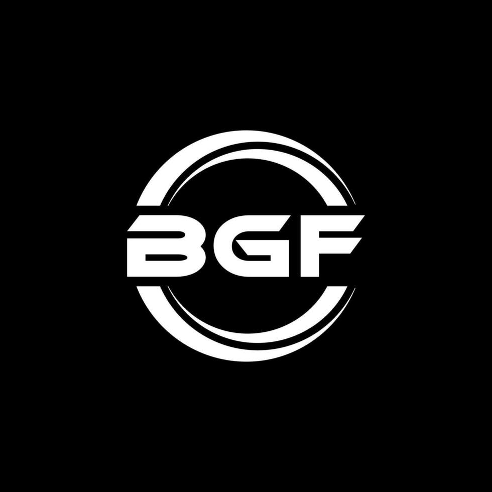 création de logo de lettre bgf en illustration. logo vectoriel, dessins de calligraphie pour logo, affiche, invitation, etc. vecteur
