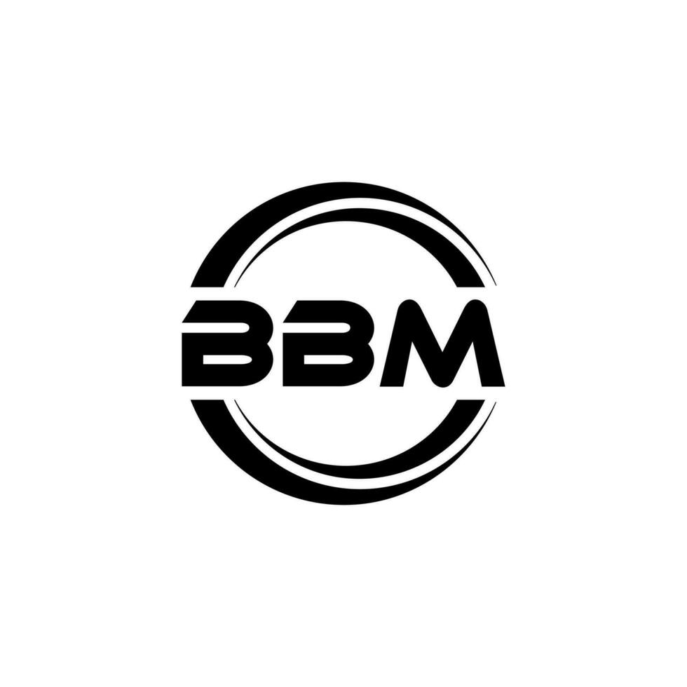 bbm lettre logo conception dans illustration. vecteur logo, calligraphie dessins pour logo, affiche, invitation, etc.