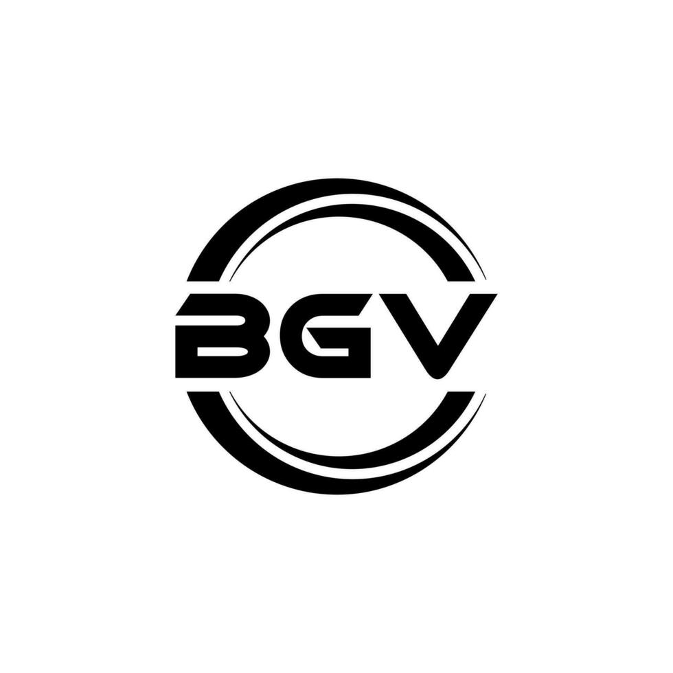 création de logo de lettre bgv en illustration. logo vectoriel, dessins de calligraphie pour logo, affiche, invitation, etc. vecteur
