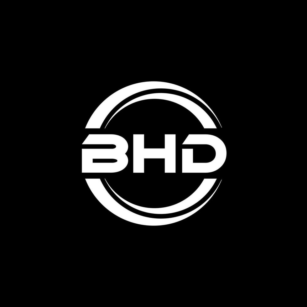 bhd lettre logo conception dans illustration. vecteur logo, calligraphie dessins pour logo, affiche, invitation, etc.