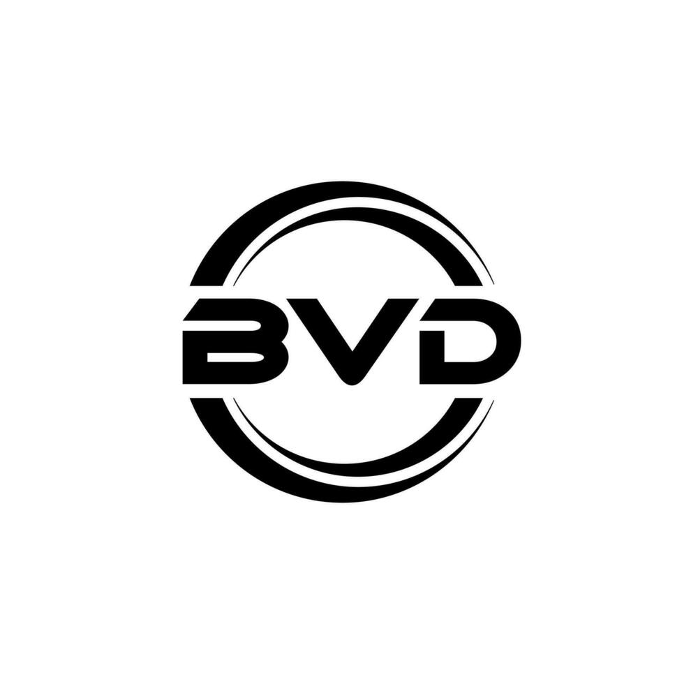 bvd lettre logo conception dans illustration. vecteur logo, calligraphie dessins pour logo, affiche, invitation, etc.