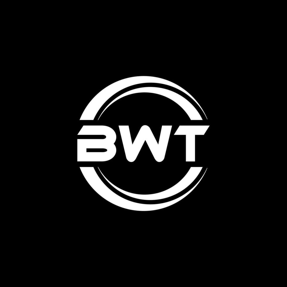 bwt lettre logo conception dans illustration. vecteur logo, calligraphie dessins pour logo, affiche, invitation, etc.