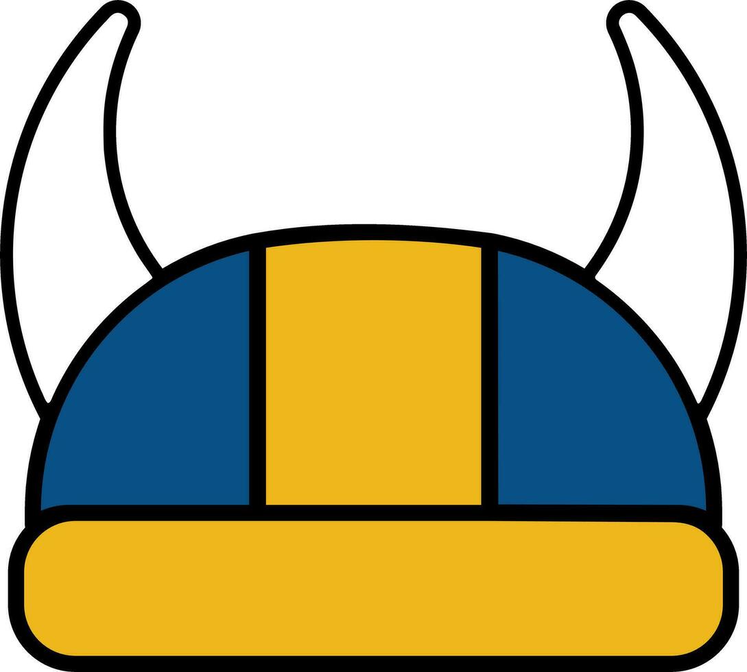 Suède drapeau viking casque isolé vecteur illustration