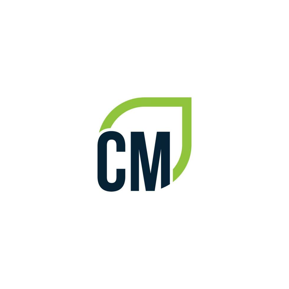 lettre cm logo grandit, se développe, naturel, BIO, simple, financier logo adapté pour votre entreprise. vecteur