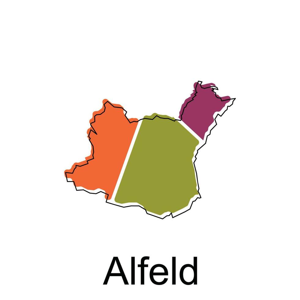 alfeld map.vector carte de le Allemagne pays. les frontières de pour votre infographie. vecteur illustration. conception modèle