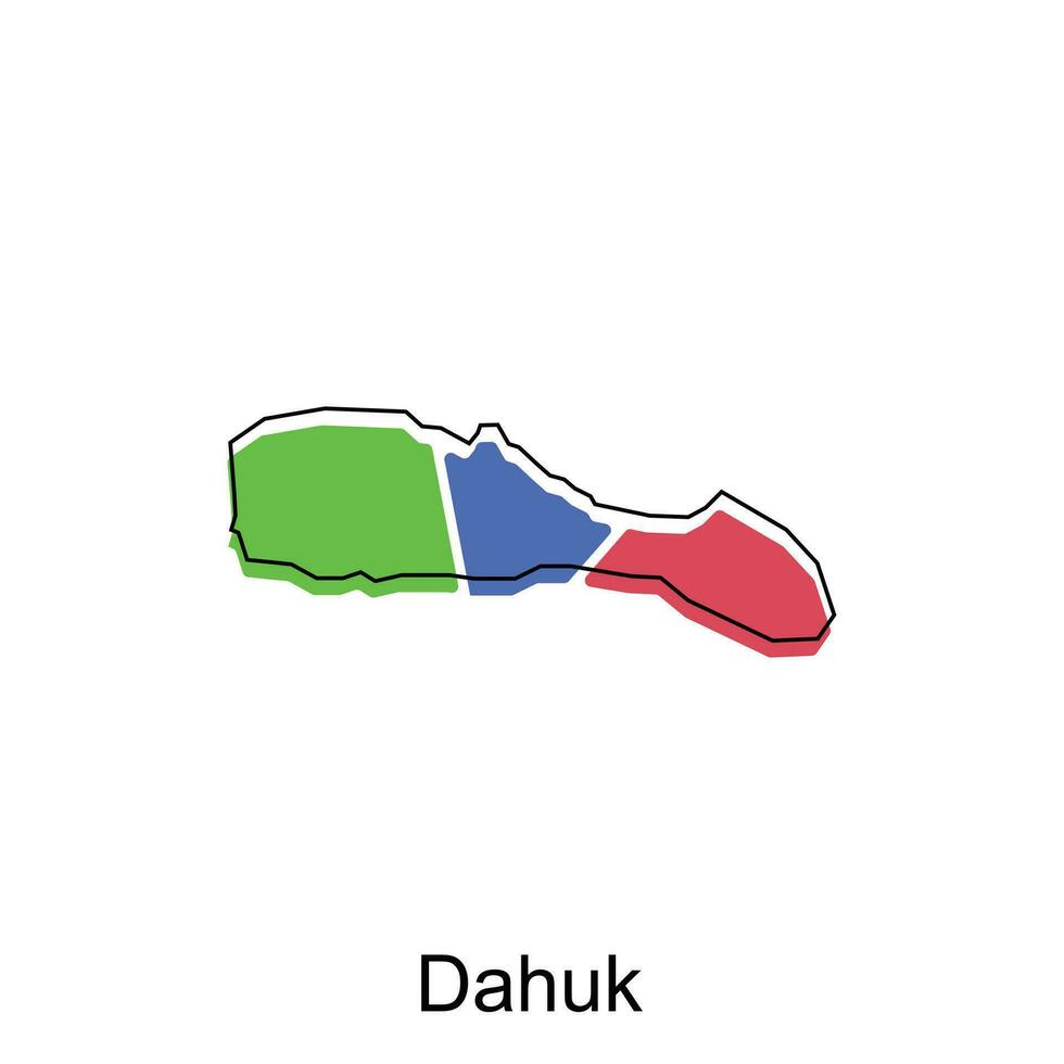 vecteur carte de dahuk coloré moderne contour, haute détaillé vecteur illustration vecteur conception modèle, adapté pour votre entreprise