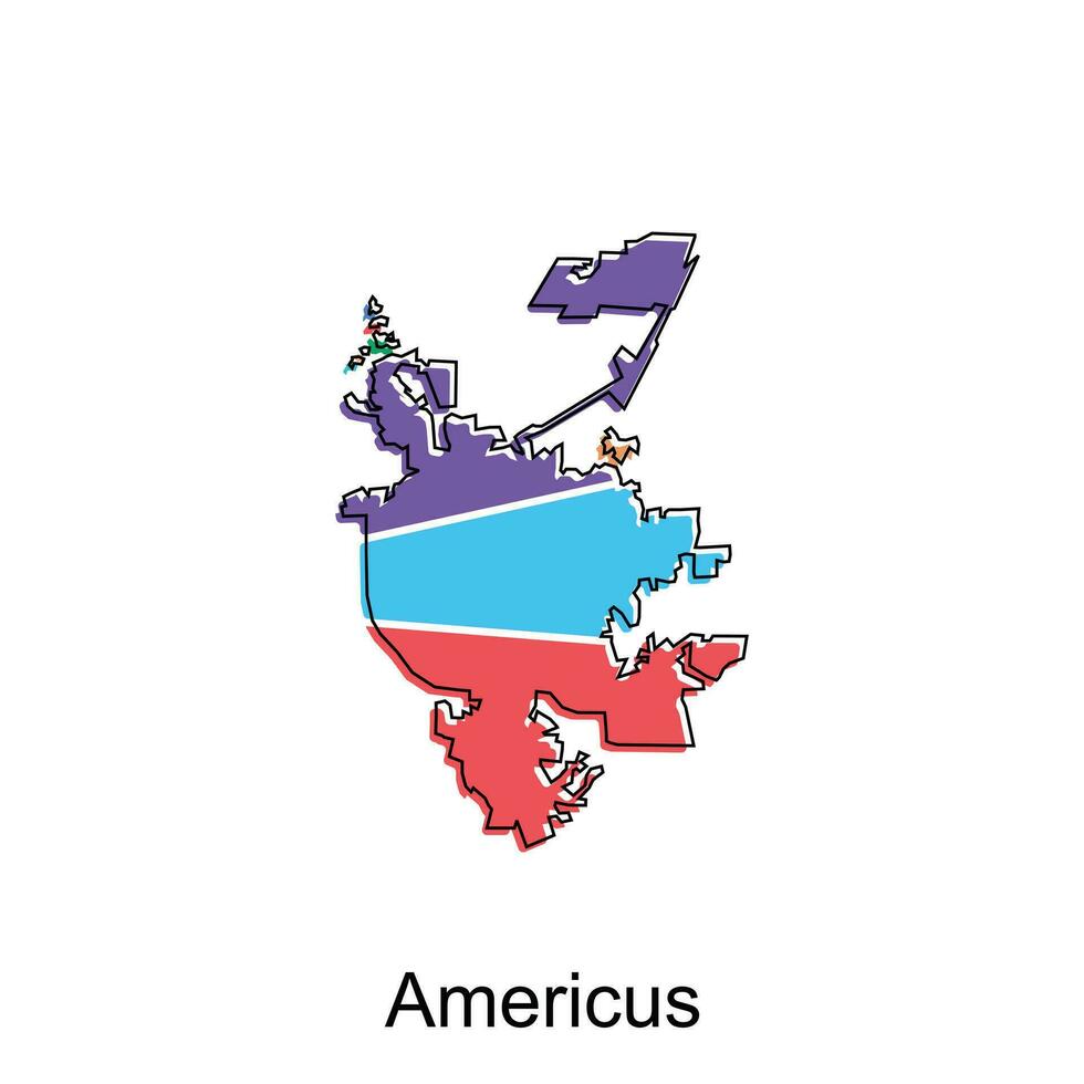 carte de américain vecteur conception pays de Géorgie, monde carte pays vecteur illustration modèle