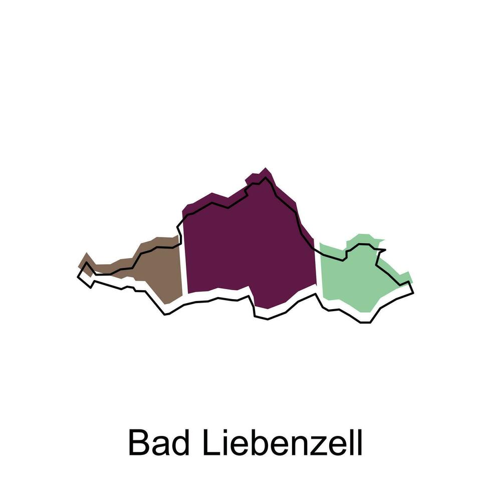 carte de mal liebenzell. vecteur conception modèle sur blanc Contexte