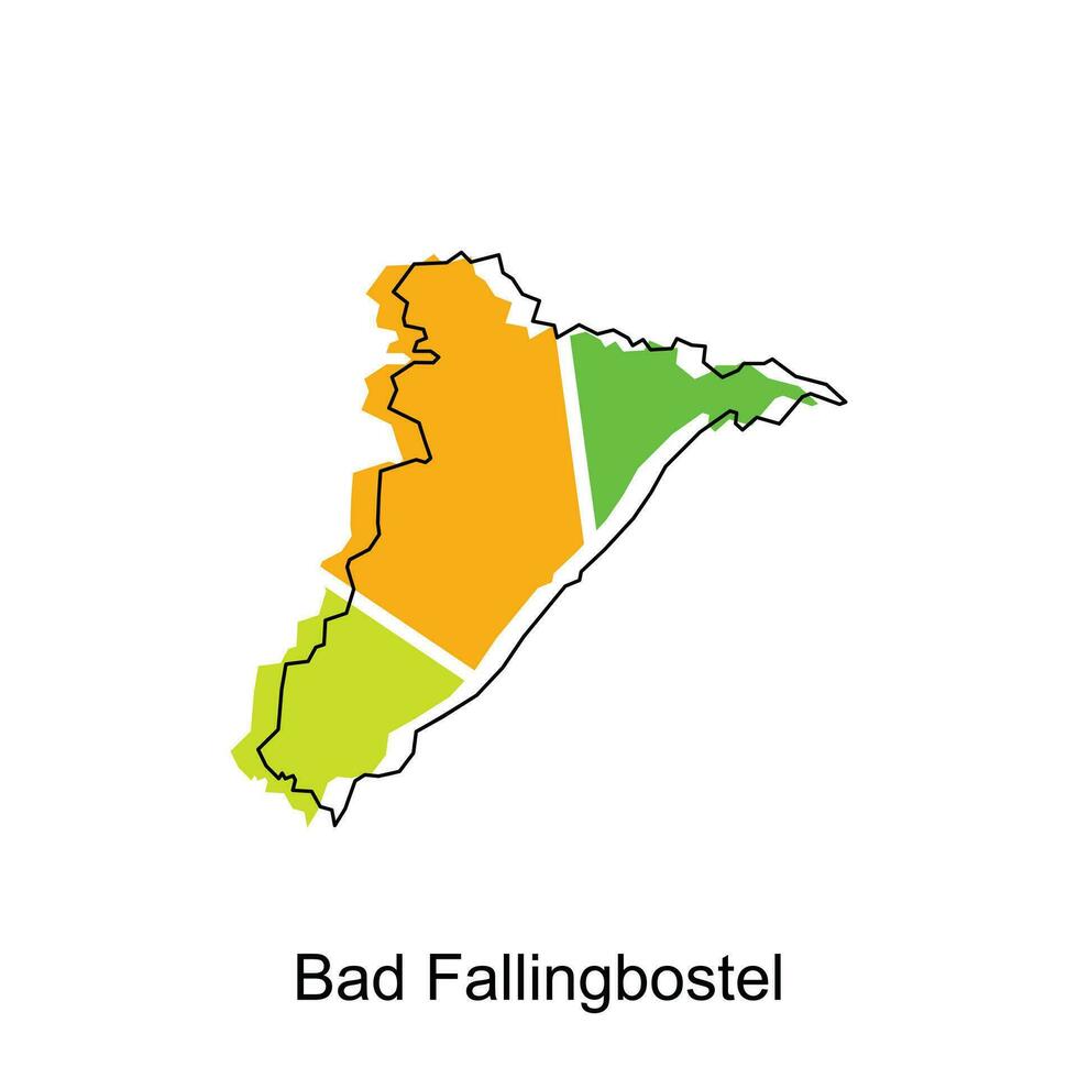 mal tomberbostel map.vector carte de le allemand pays vecteur illustration conception modèle sur blanc Contexte