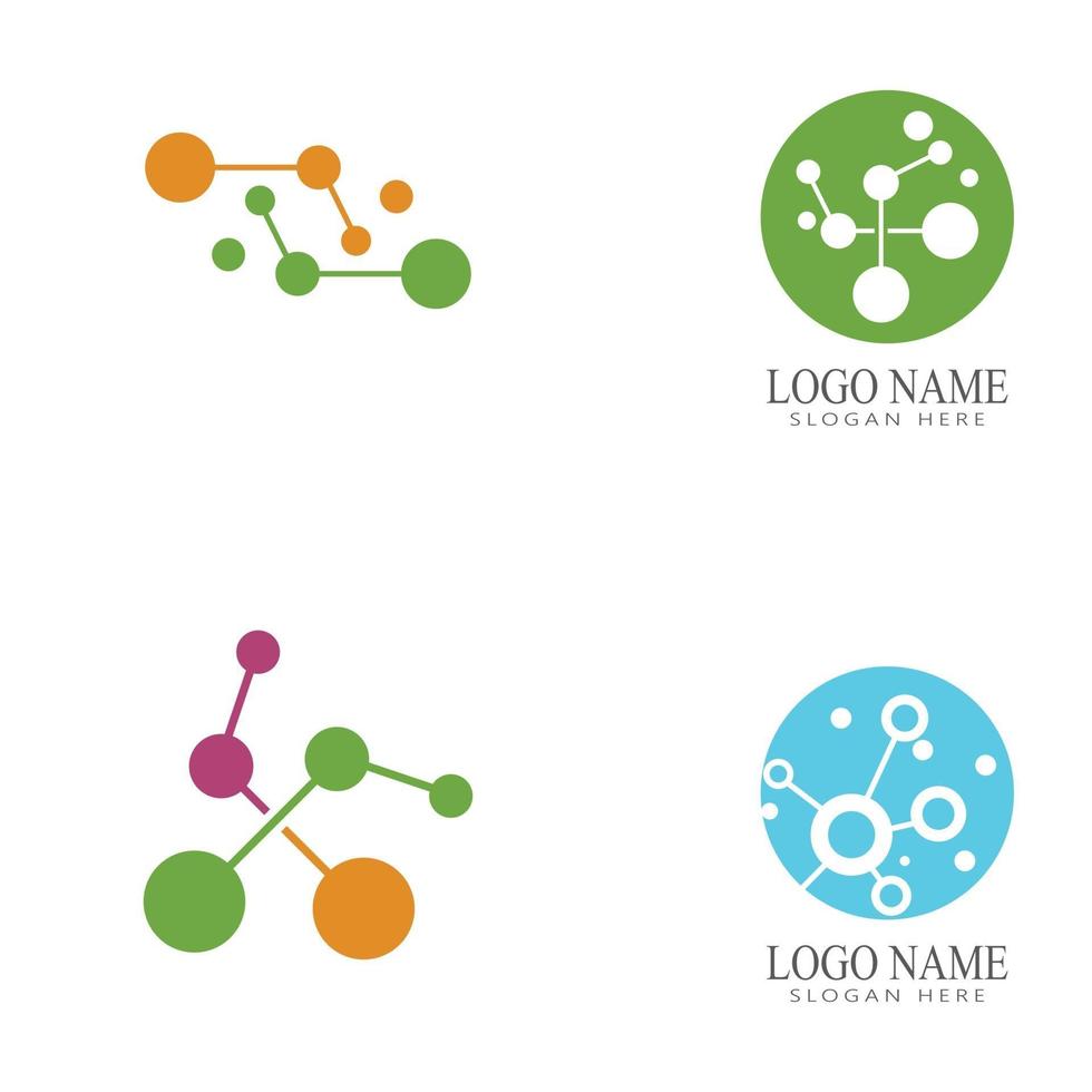 molécule symbole logo modèle vector illustration design
