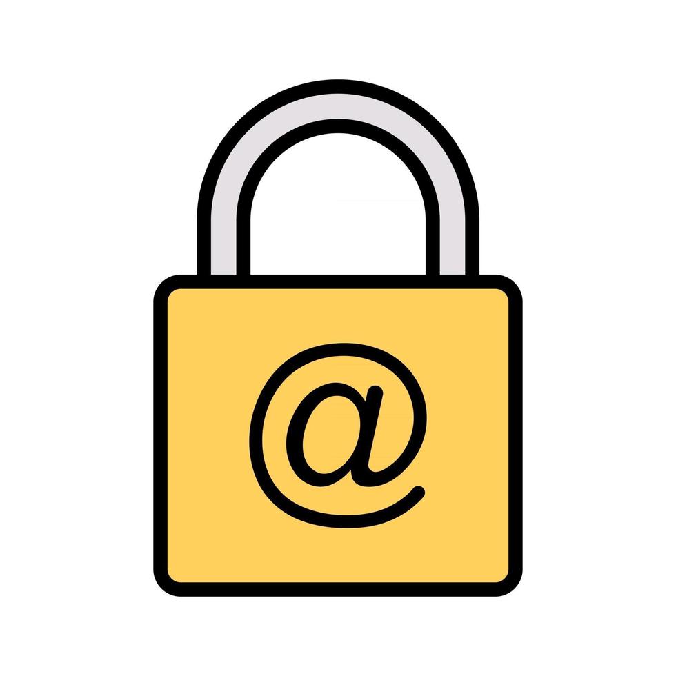 icône de courrier électronique de sécurité vecteur