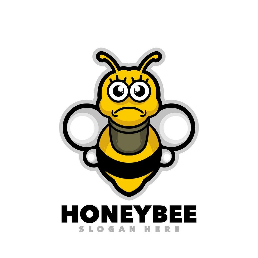 abeille dessin animé mascotte vecteur