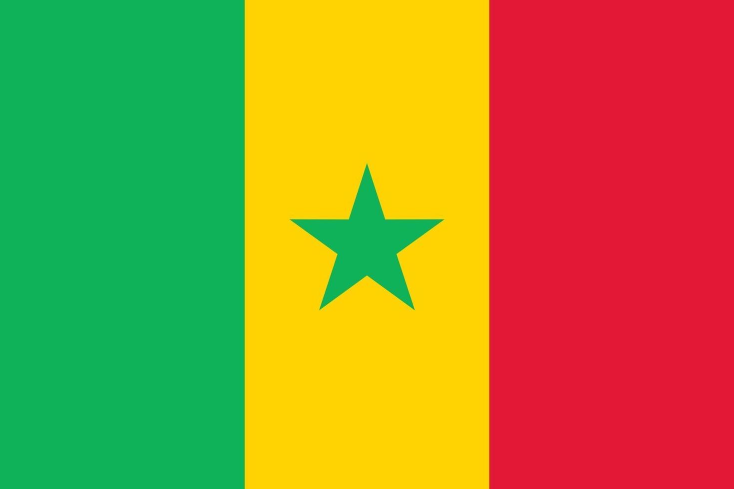 drapeau du sénégal officiellement vecteur