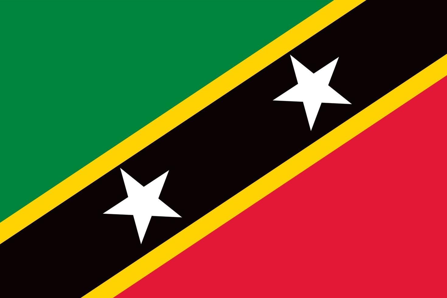 drapeau officiel de saint kitts et nevis vecteur