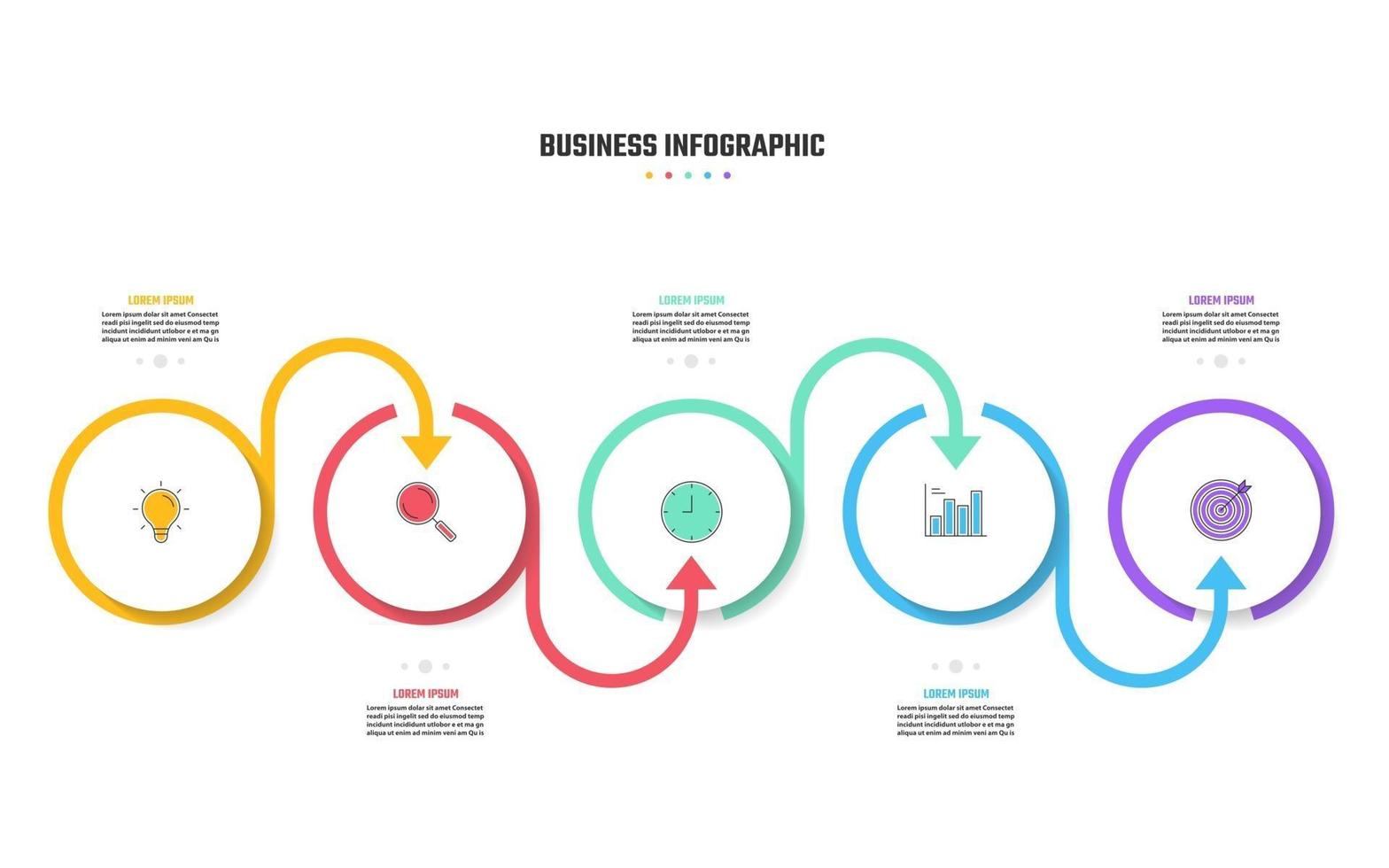 conception infographique d'entreprise, illustrations vectorielles vecteur