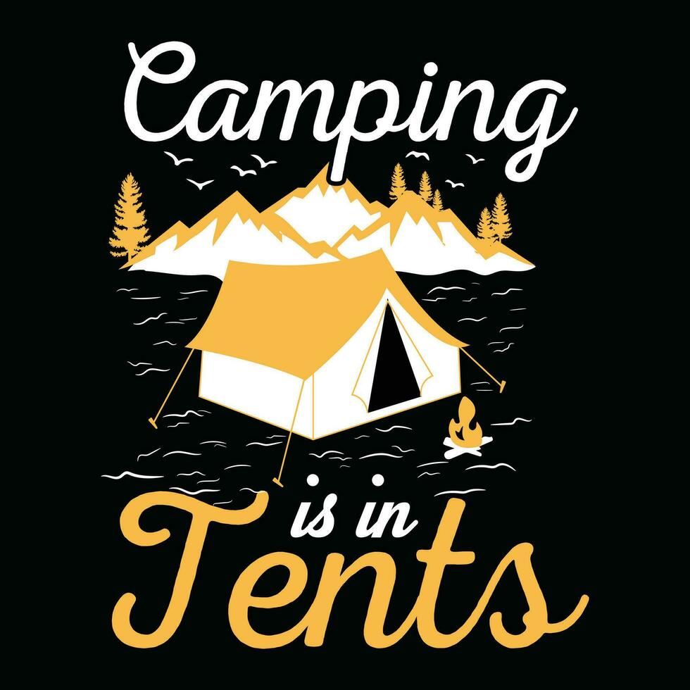 camping T-shirt conception, camping rétro ancien vecteur T-shirt conception, T-shirt conception pour camp amoureux