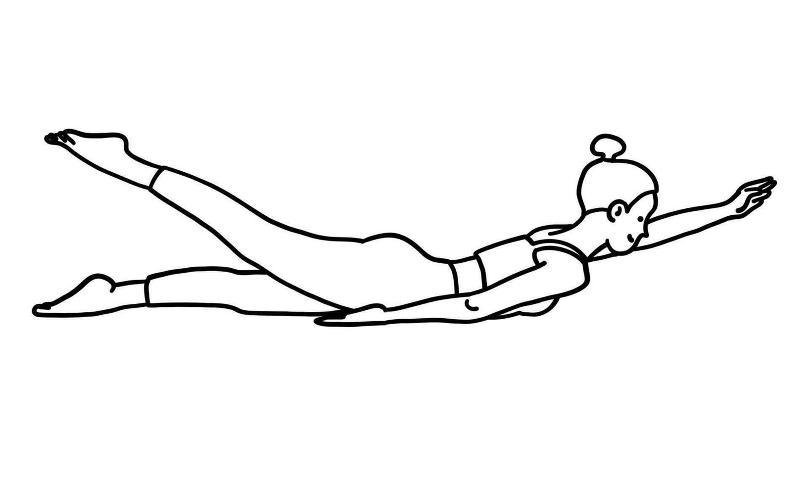 posture de yoga fille vecteur