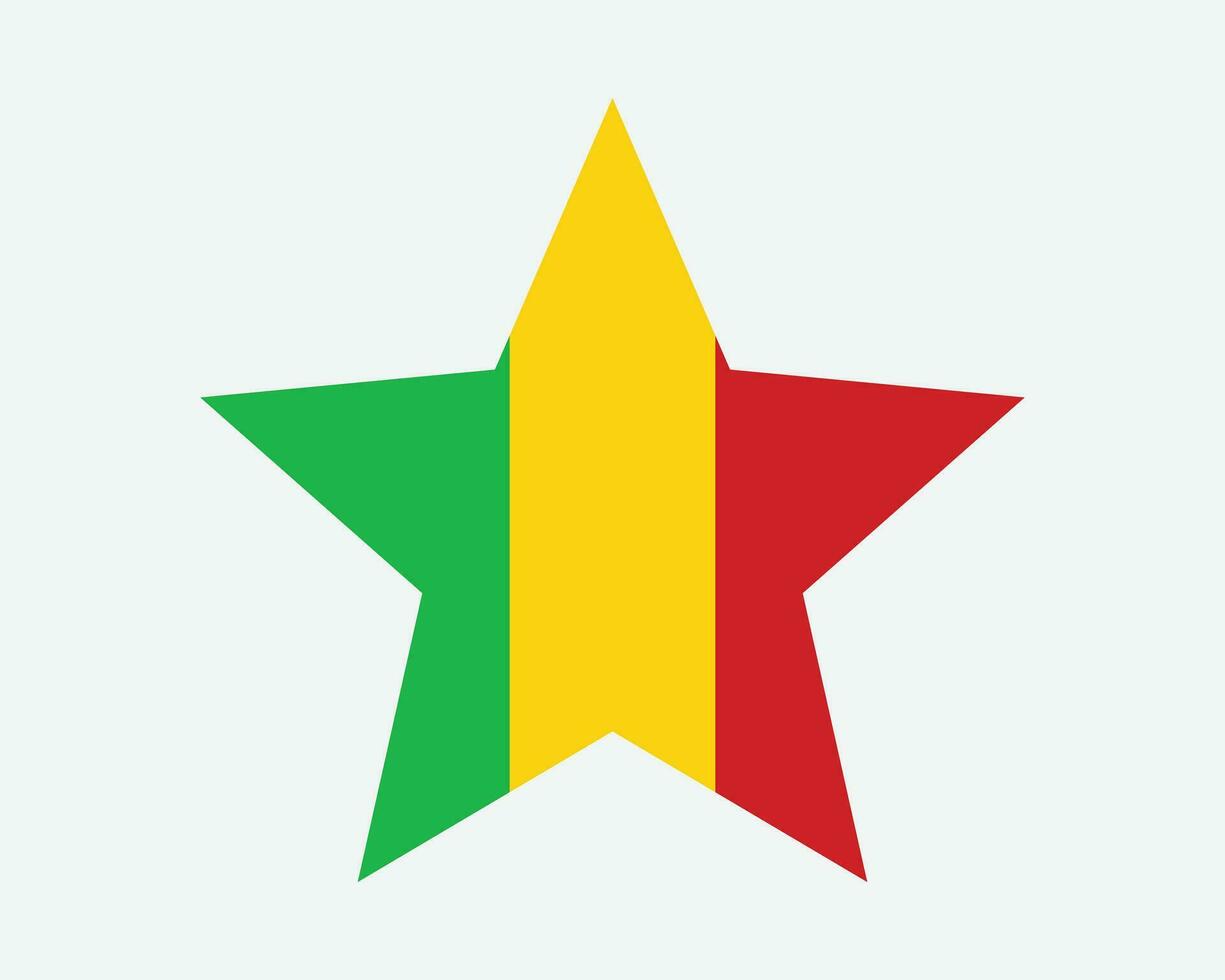 mali étoile drapeau vecteur