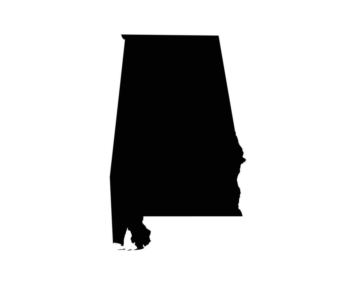 Alabama Al Etats-Unis carte vecteur