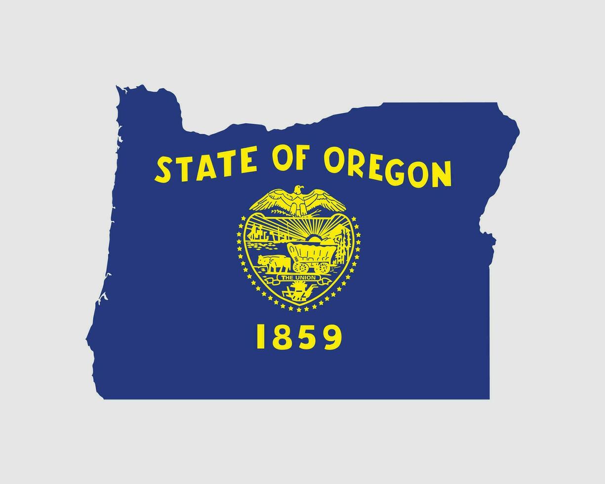 Oregon carte drapeau. carte de ou, Etats-Unis avec le Etat drapeau. uni États, Amérique, Américain, uni États de Amérique, nous Etat bannière. vecteur illustration.