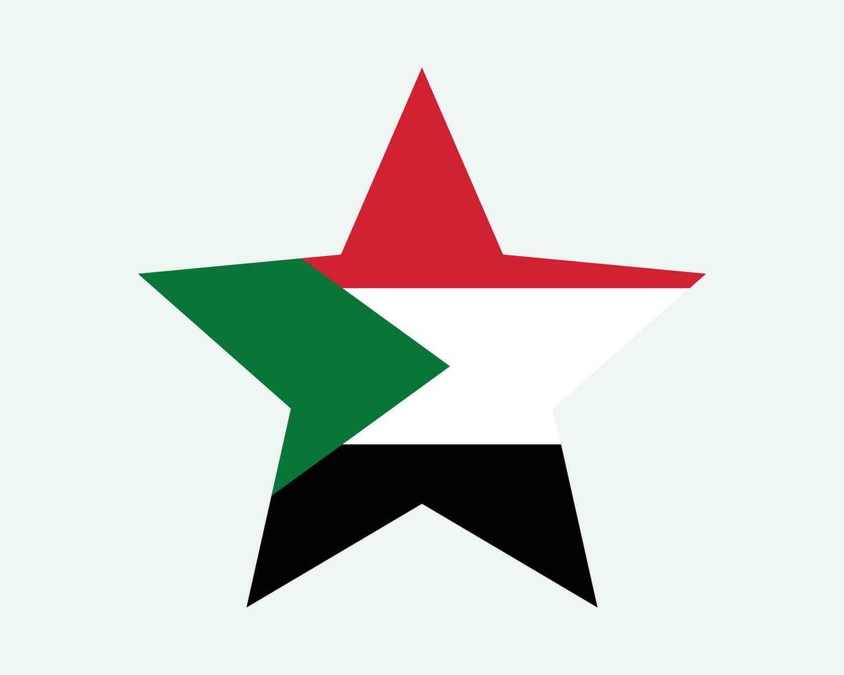 Soudan étoile drapeau vecteur