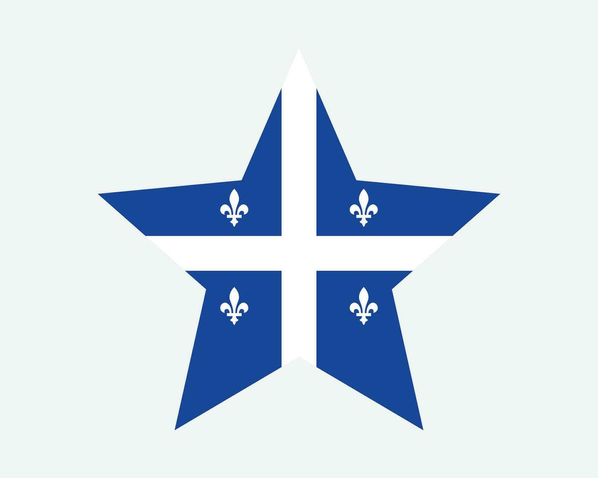 Québec Canada étoile drapeau vecteur