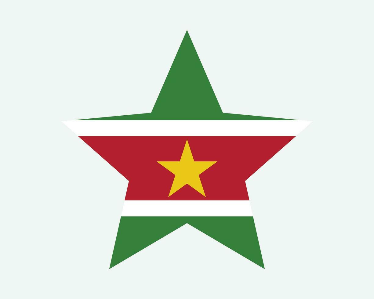 suriname étoile drapeau vecteur