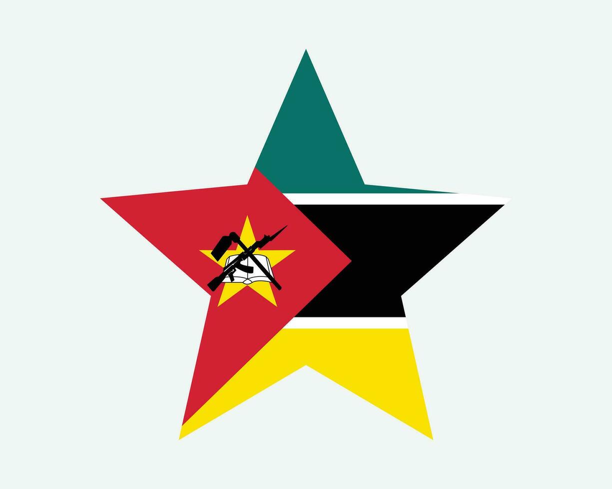 mozambique étoile drapeau vecteur