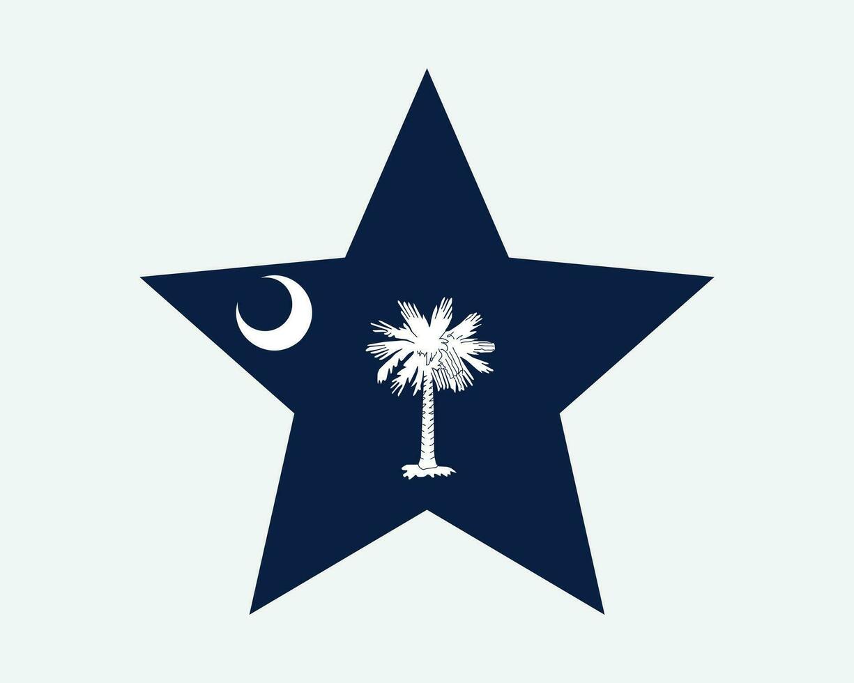 Sud Caroline Etats-Unis étoile drapeau vecteur