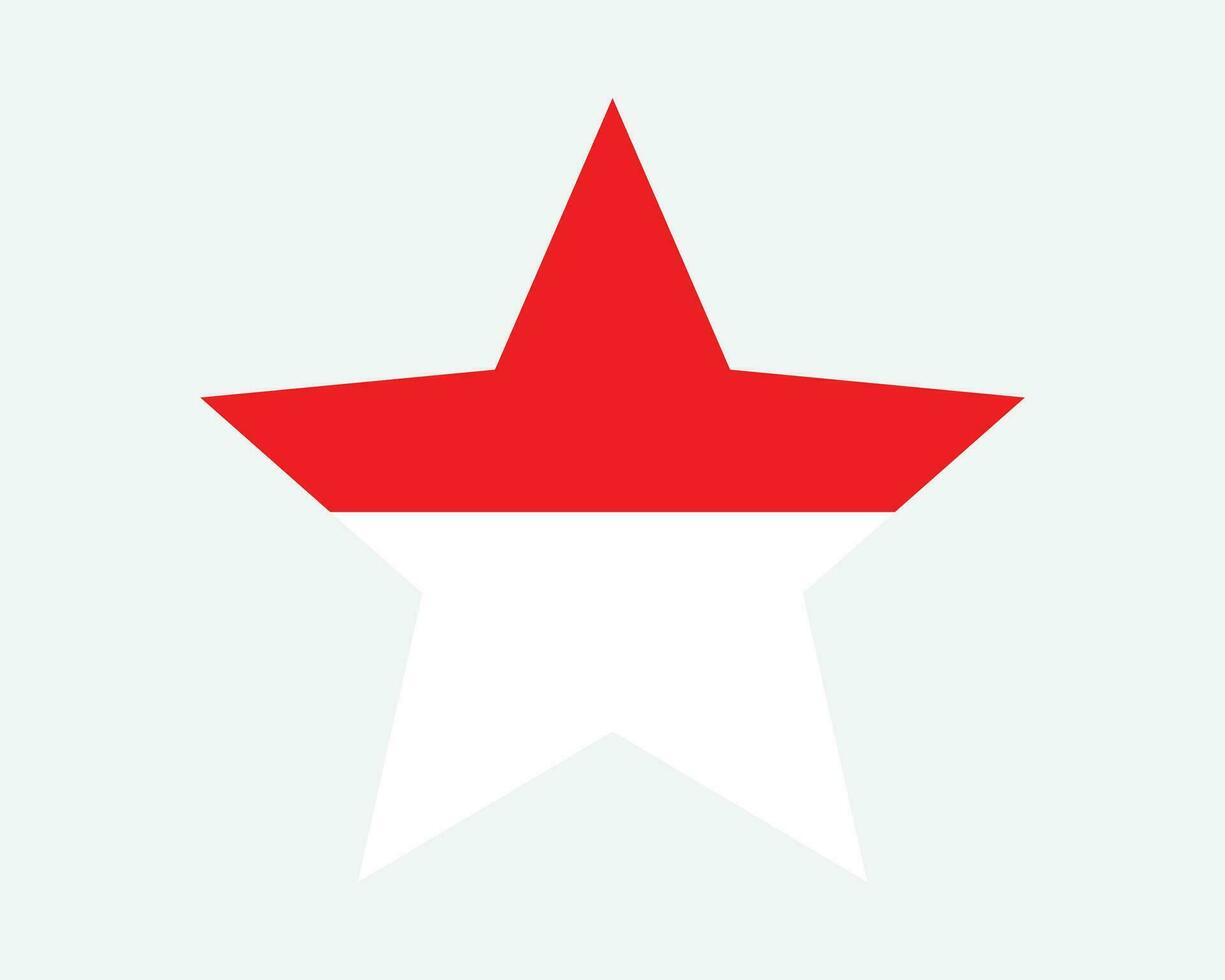 Indonésie étoile drapeau vecteur