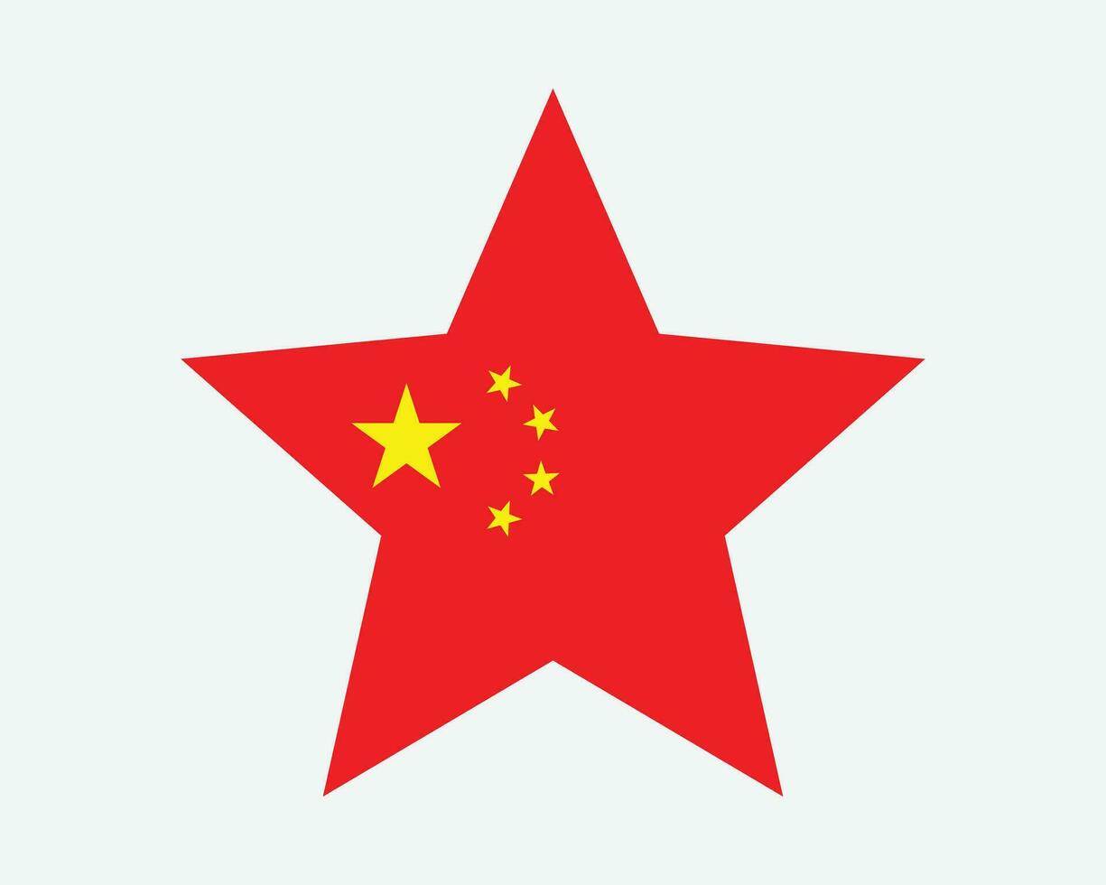 Chine étoile drapeau vecteur