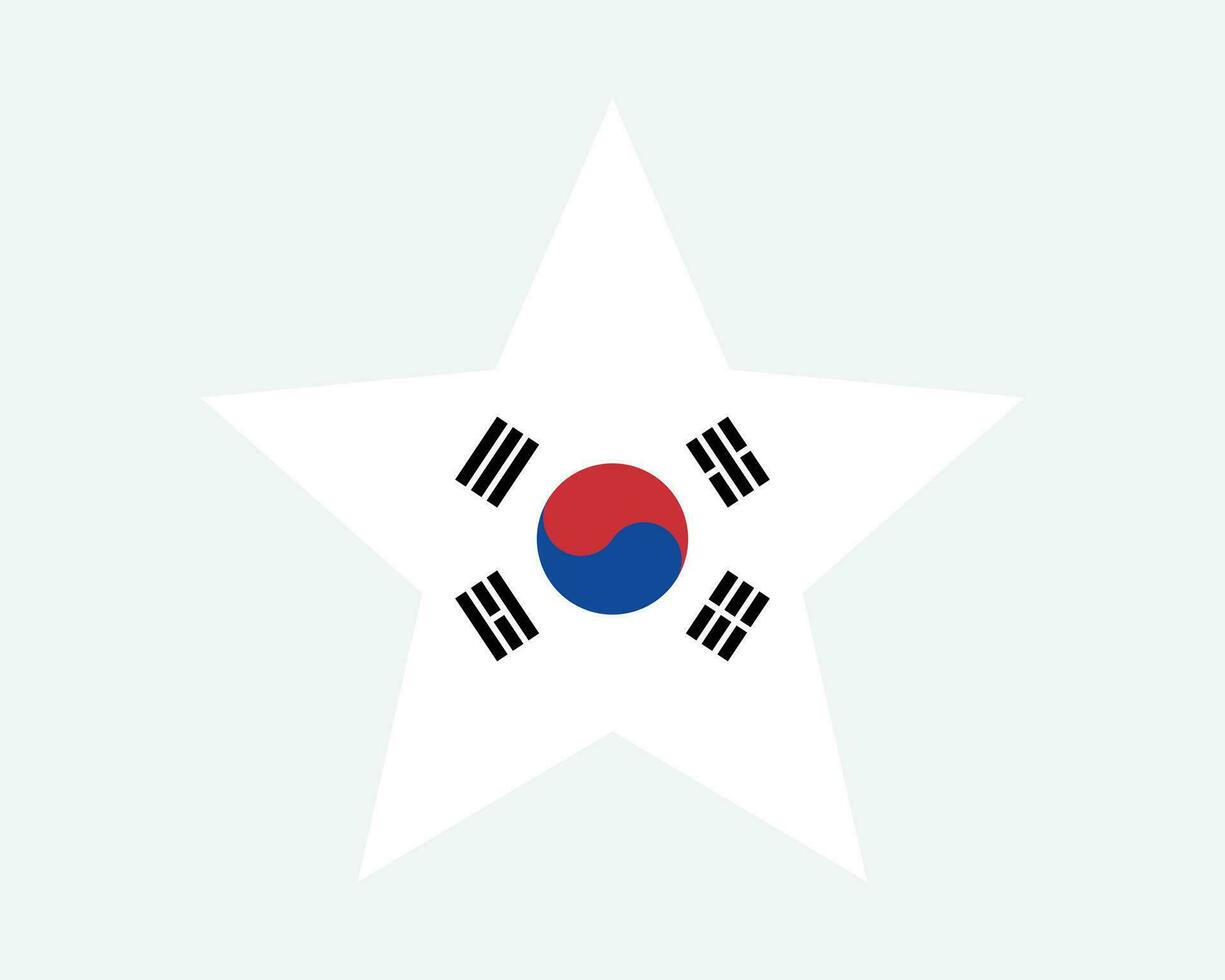 Sud Corée étoile drapeau vecteur