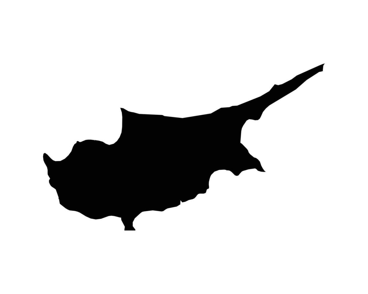 Chypre pays carte vecteur