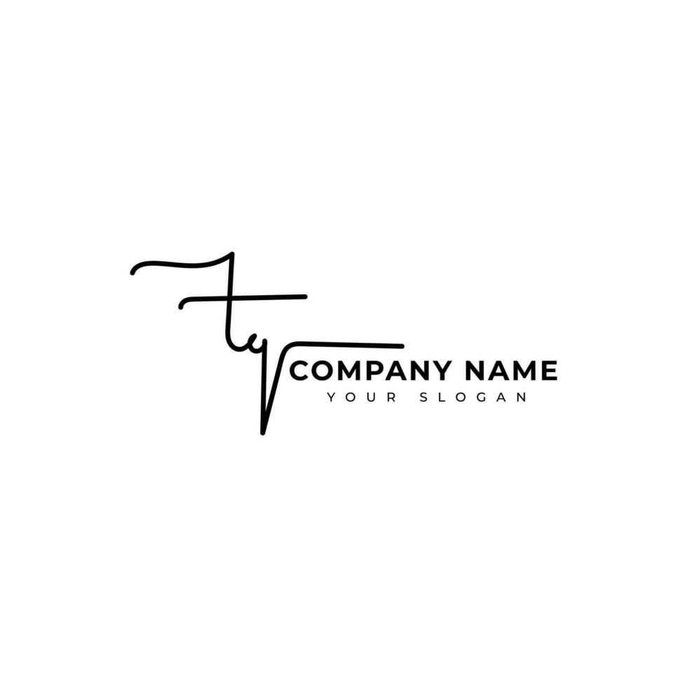 tq initiale Signature logo vecteur conception