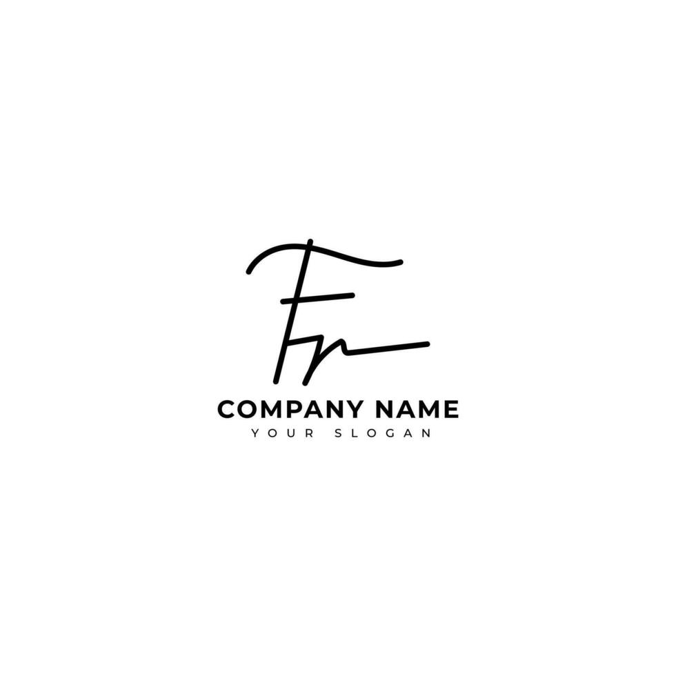 fr initiale Signature logo vecteur conception