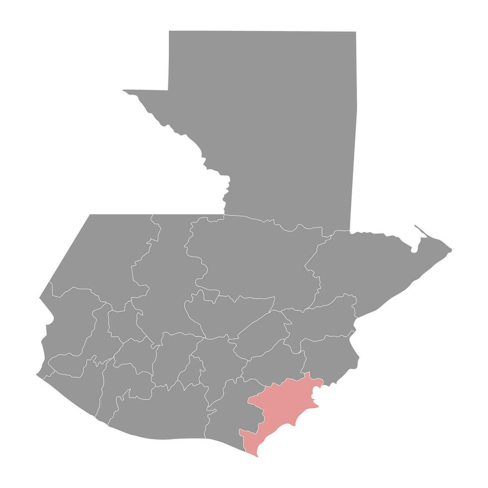 jutiapa département carte, administratif division de le pays de Guatemala. vecteur illustration.