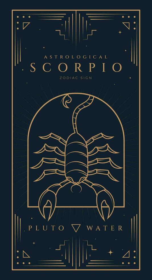 Scorpion panneaux symbole zodiaque illustration vecteur